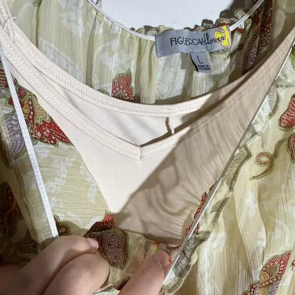 Anthropologie NEW Figeuroa & Flower Olive Hill bohemian dress | NWT | Size L - Picture 7 of 8